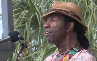 Singer performing during Fort Myers Celebration of Florida’s Emancipation Day May 20